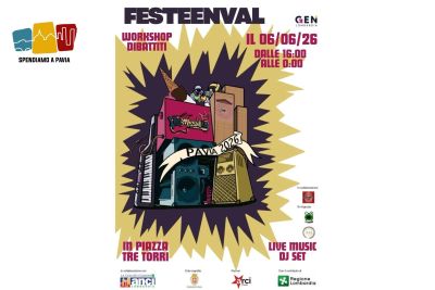 Pavia, torna FESTEENVAL 2026: musica, workshop e dibattiti in Piazza Tre Torri