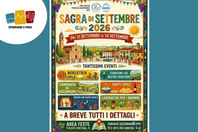 Sagra di Settembre 2026 a Travacò Siccomario: quattro giorni di eventi, musica e tradizione